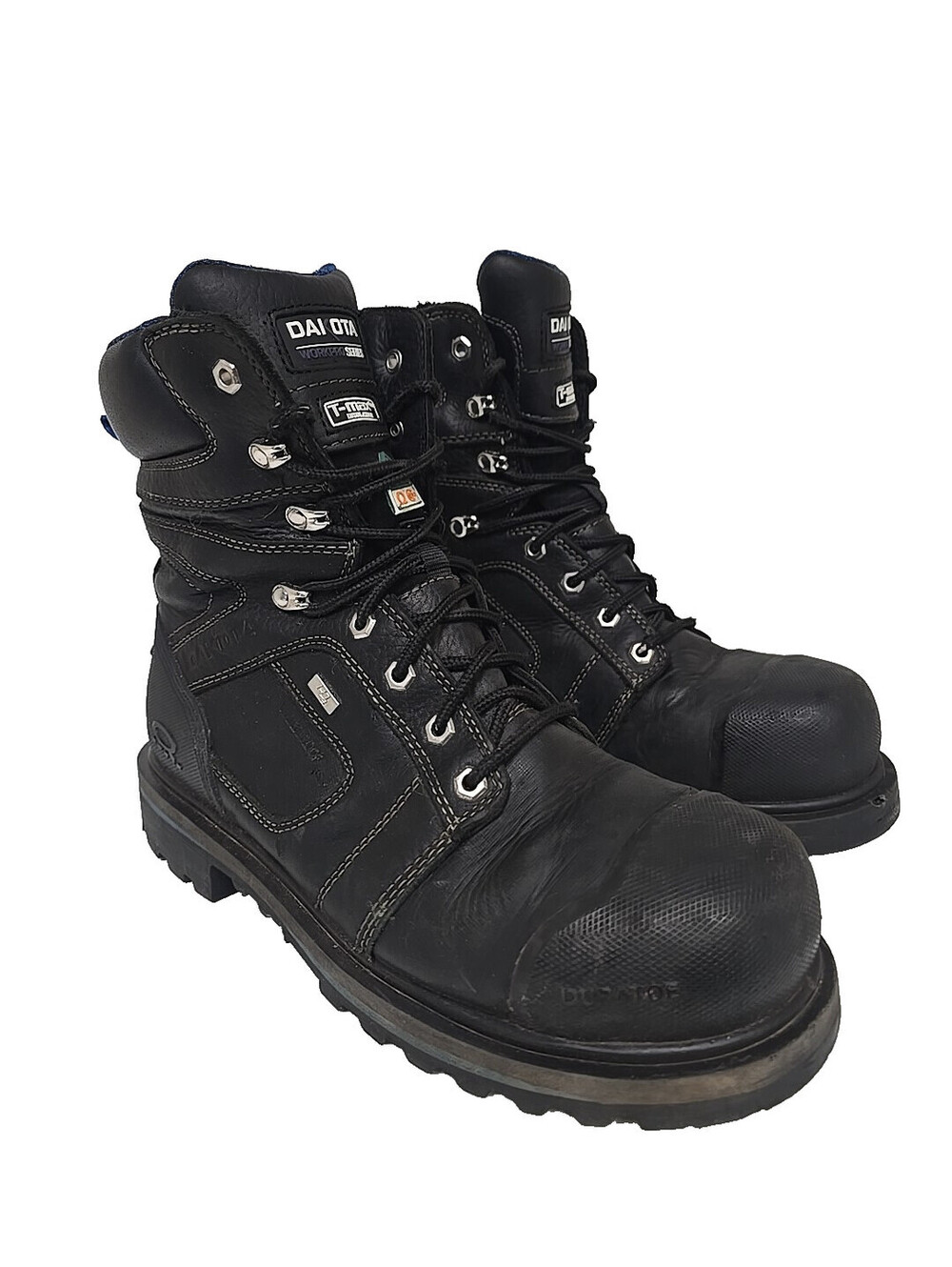 DAKOTA Men's 557 8" STCP HD3 Vibram Work Boots Black Size 10M